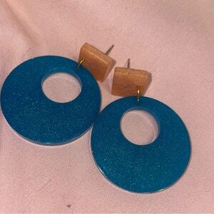 💰Blue sparkle earrings